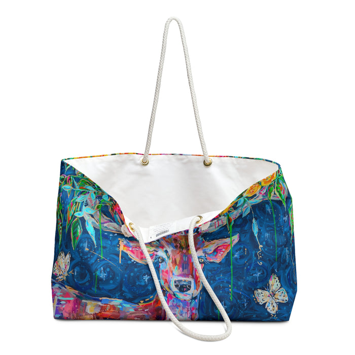 Deer and Bouquet Weekender Boat and Beach Bag