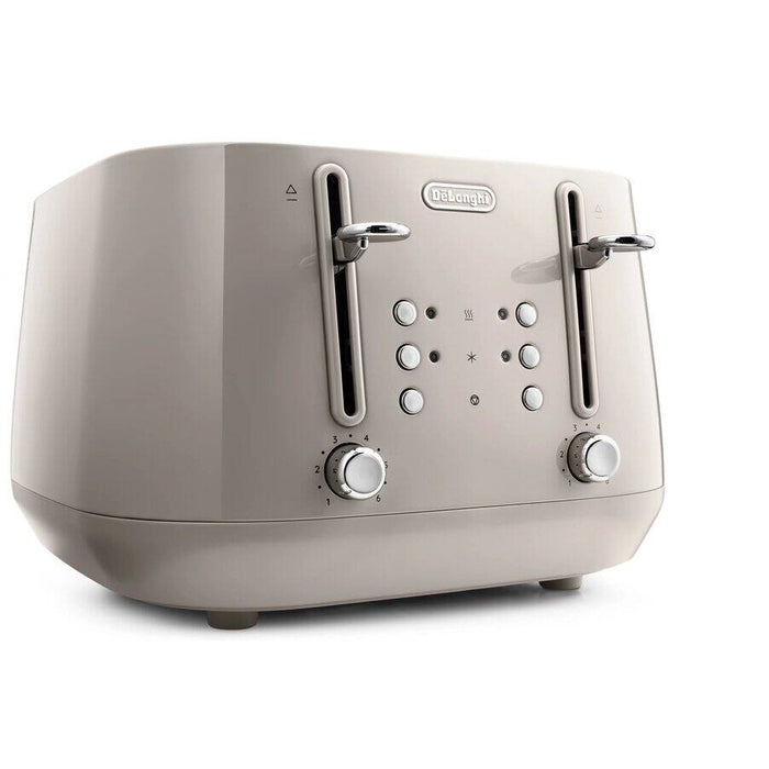 De'Longhi Eclettica 4 Slice Beige Toaster | CTY4003.BG