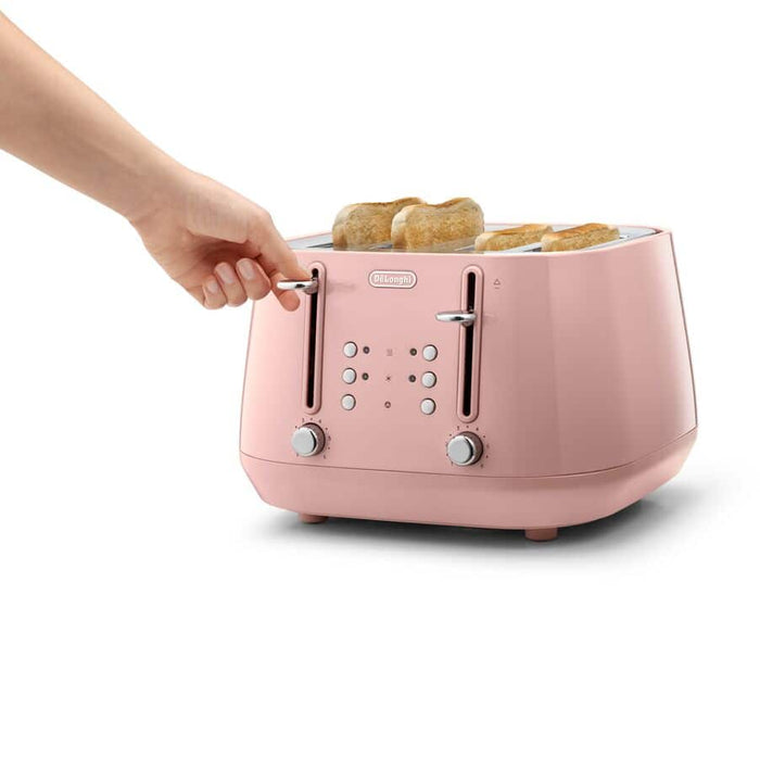 De'Longhi Eclettica 4 Slice Pink Toaster | CTY4003.PK