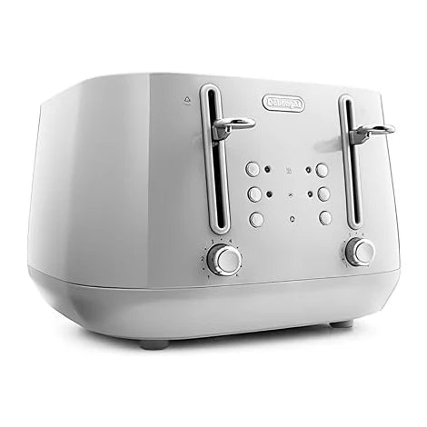 De'Longhi Eclettica White 4 Slice Toaster | CTY4003.W