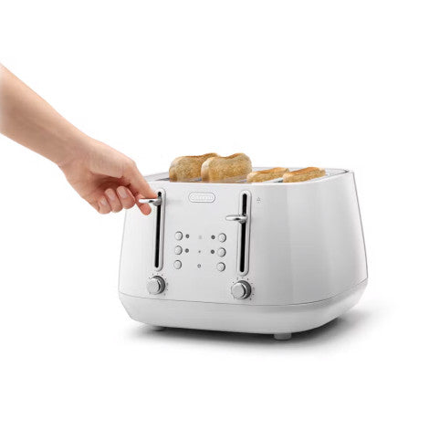 De'Longhi Eclettica White 4 Slice Toaster | CTY4003.W