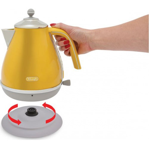 De'Longhi Icona Capitals 1.7L Jug Kettle in Yellow Model - KBOC3001Y