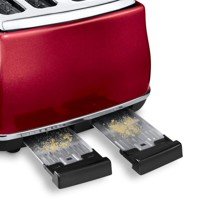 De'Longhi Icona Micalite 4 slice Red Toaster | CTOM4003.R