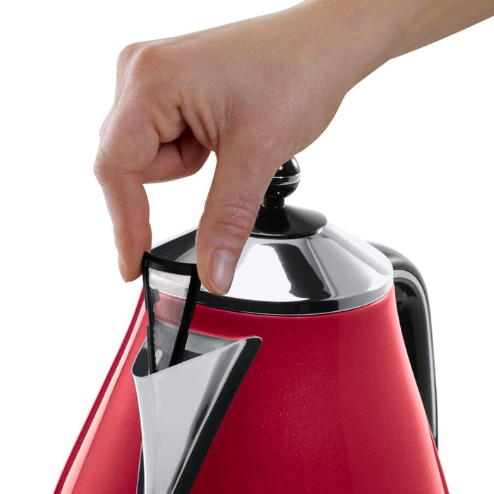 De'Longhi Icona Micalite Red Metallic Kettle | KBOM3001.R