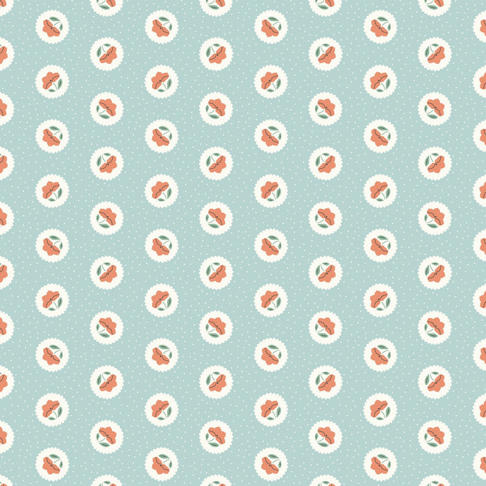 Dot Blossoms - Powder - Little Bo - Kimberly Morgan - Cloud 9 Fabrics - Poplin - Simplifi Fabric