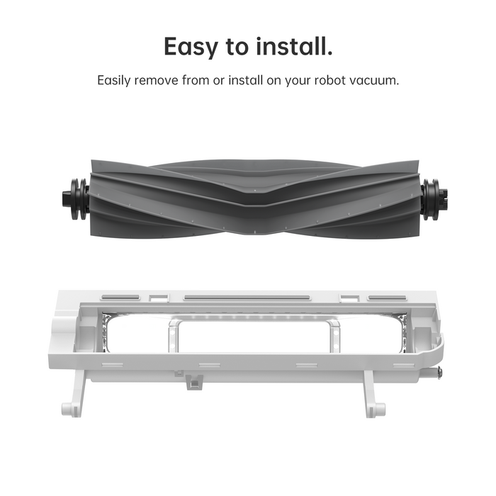 Dreame L10s Ultra roller brush showing easy installation process for users.