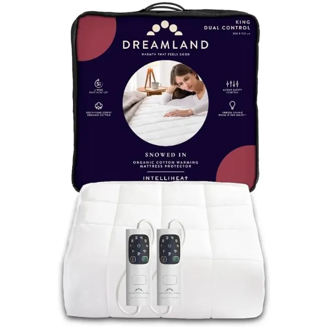 Dreamland Organic Cotton Electric Blanket - King Size with Dual Control | 16889D