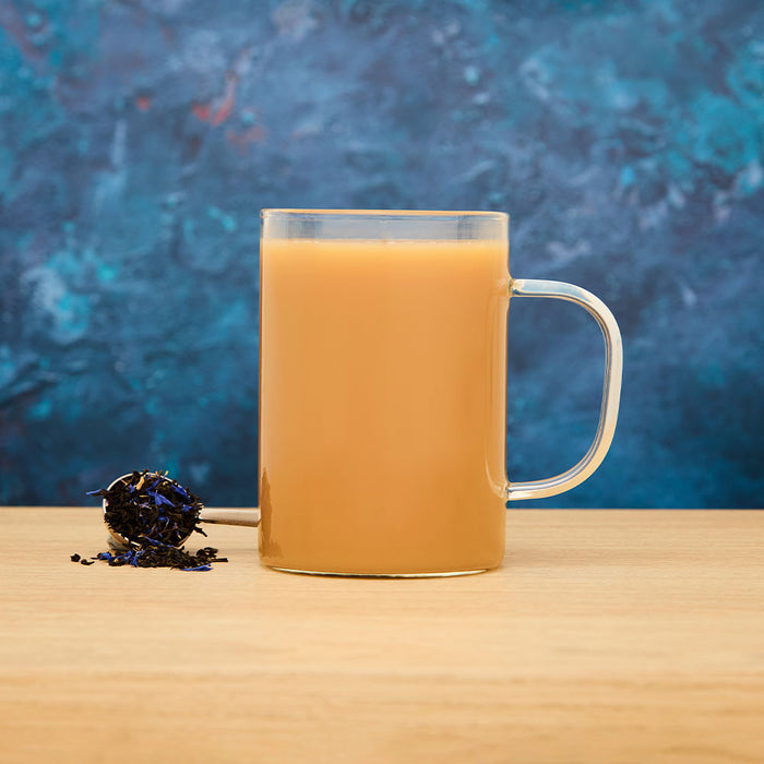 earl grey creme tea hot with spoon