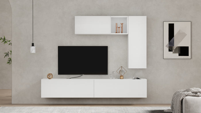 Easy Wall Unit 40.94 in, with Flap Door, Ashwood White