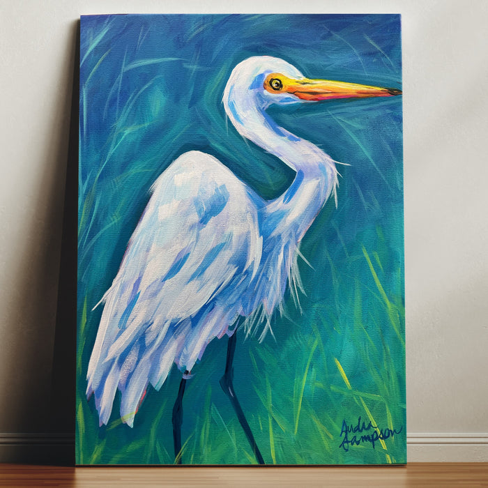 Egret Reproduction - Paper Print or Canvas