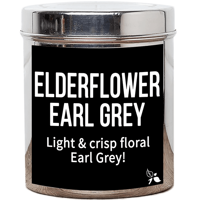 elderflower earl grey loose leaf custom tea tin
