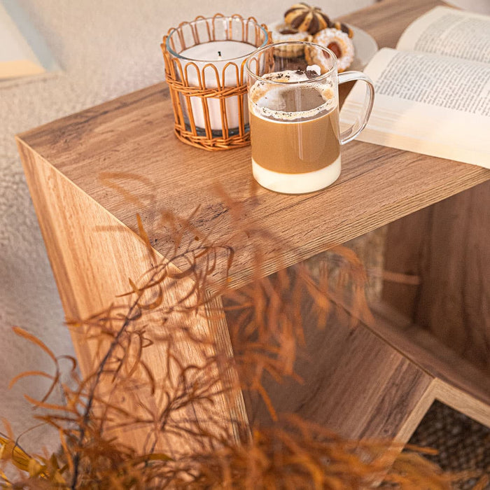 Emma low Coffee table, Rustic Oak