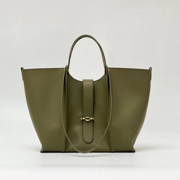 Euro Style Genuine Leather Tote Bag