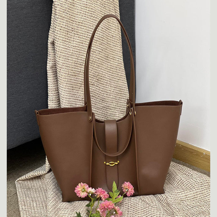 Euro Style Genuine Leather Tote Bag