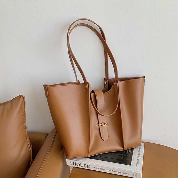 Euro Style Genuine Leather Tote Bag