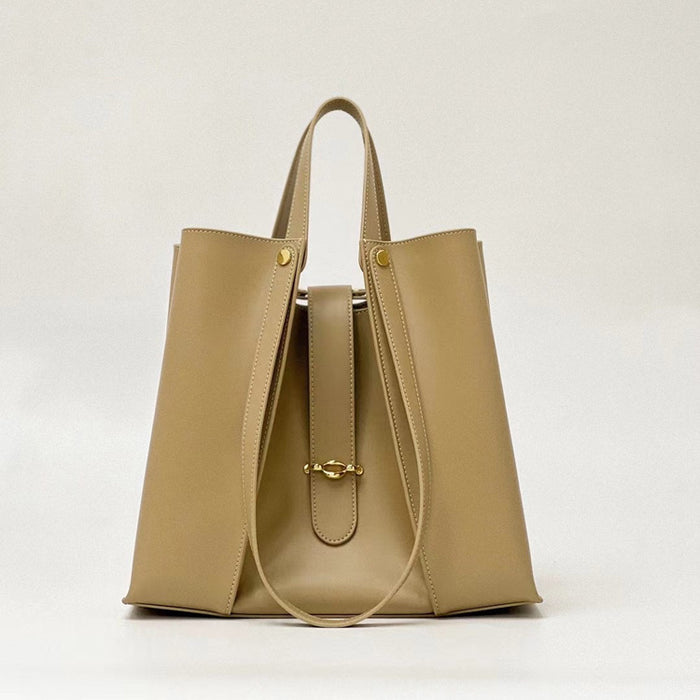 Euro Style Genuine Leather Tote Bag