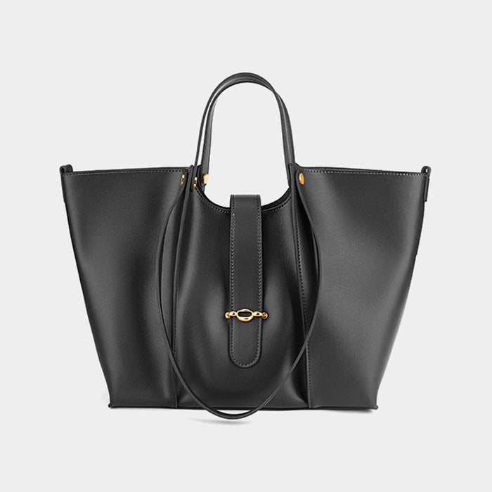 Euro Style Genuine Leather Tote Bag