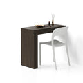 Evolution dining table with One Leg 35.4 x 15.7 in, Dark Walnut