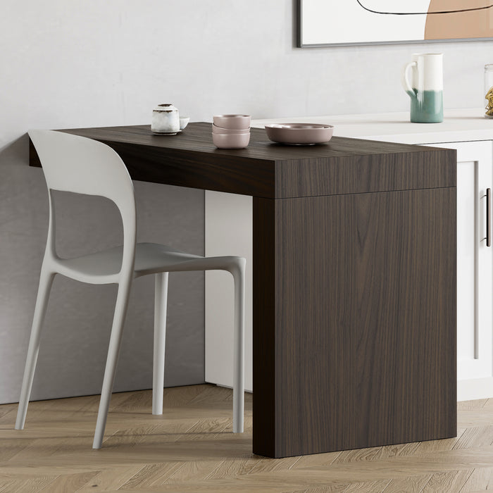 Evolution dining table with One Leg 47.2 x 23.6 in, Dark Walnut