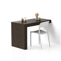 Evolution dining table with One Leg and Wirelss Charger 47.2 x 23.6 in, Dark Walnut