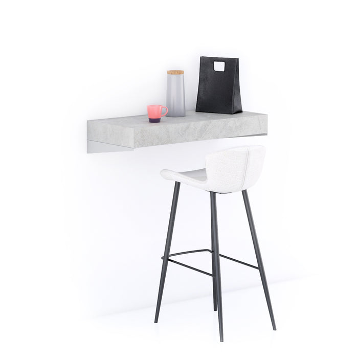 Evolution Extra Large Bar Shelf 35.4x15.7 in, Concrete Effect, Grey