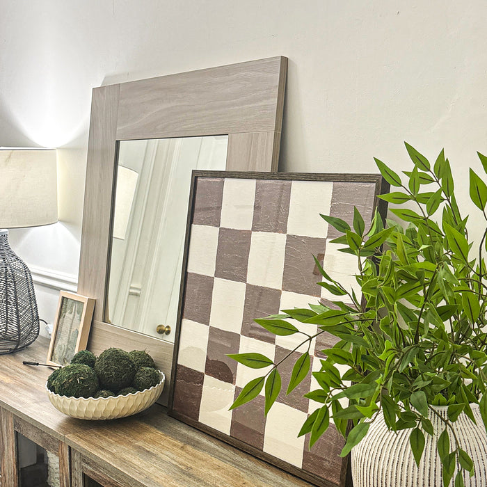 Evolution Square Wall Mirror, 28.7 x 28.7 in, Pearled Elm
