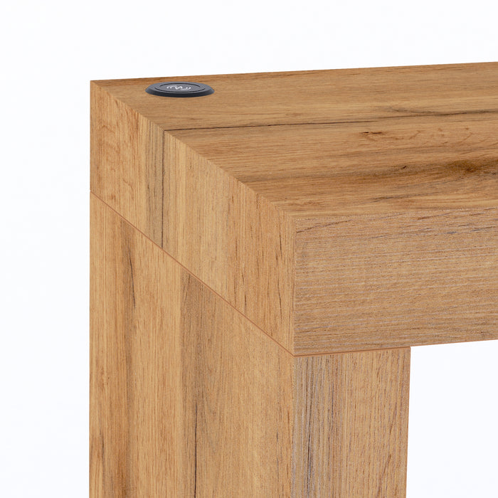 Evolution TV Stand 47.2x15.7 in, with Wireless Charger, Rustic Oak
