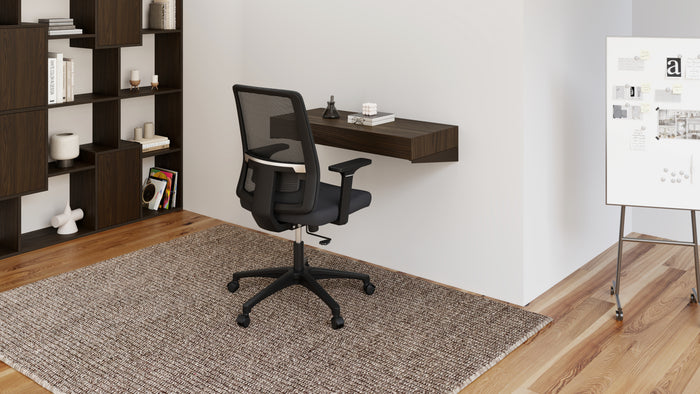 Evolution wall mounted desk 35.4x15.7 in, Dark Walnut