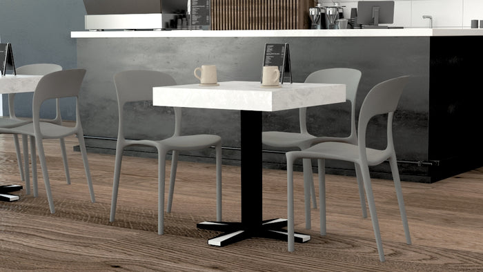 FIRST Bar Table, Concrete Effect, White