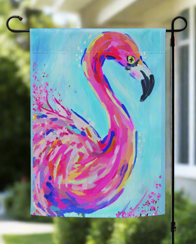 Flamingo Garden flag