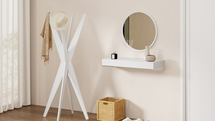 Floating Console Table Evolution 35.43 x 15.74 in, Ashwood White
