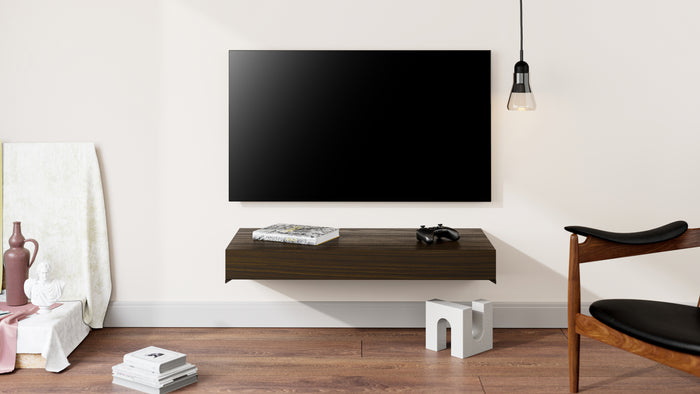 Floating tv stand Evolution 35.4 x 15.7 in, Dark Walnut