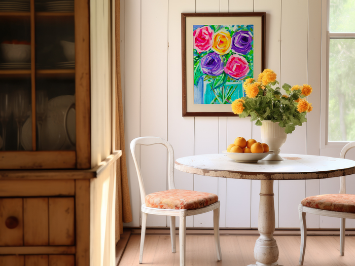 Floral Glass Vase Reproduction Print