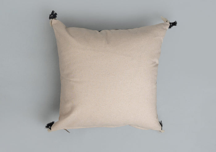 Folk 100% cotton boho geometric cushion cover for sofa - Black