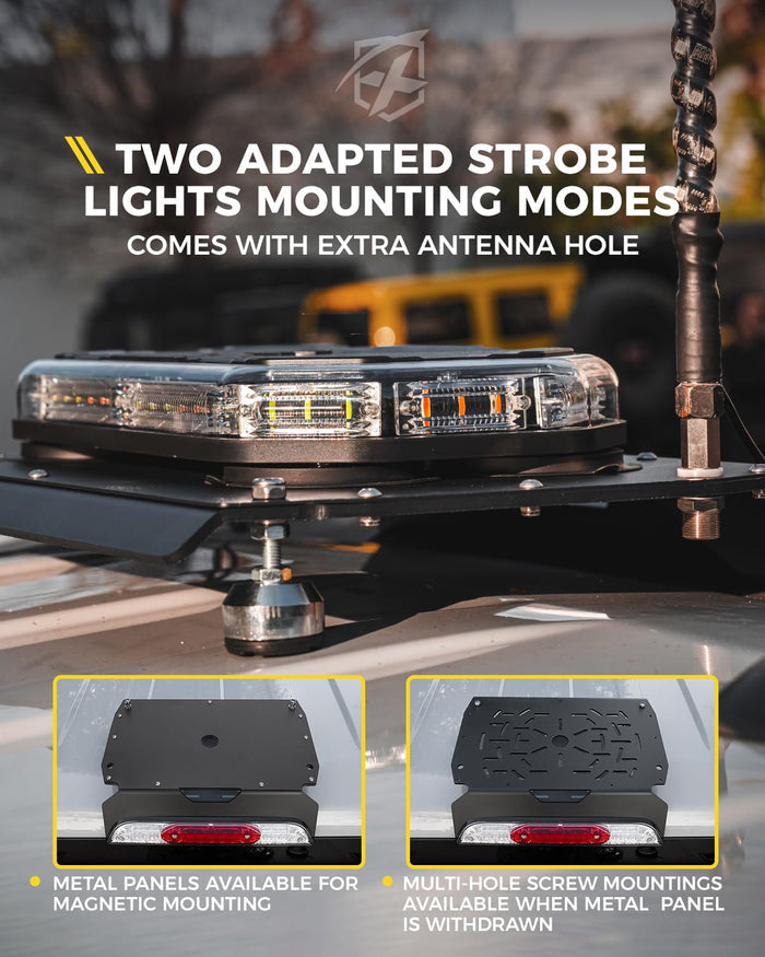 Ford Pickup Truck Drill Free Light Bar Cab Mount for F150, F250 - F550