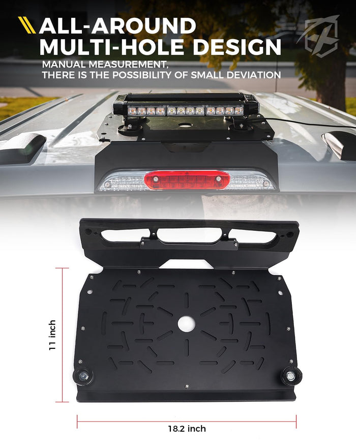Ford Pickup Truck Drill Free Light Bar Cab Mount for F150, F250 - F550