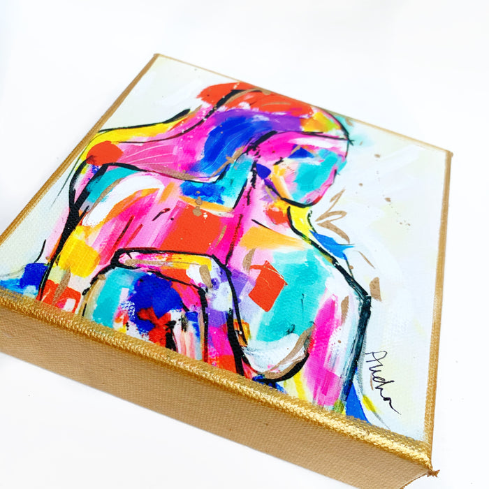 From Where I Stand Figure on 6"x6" Gallery Wrapped Canvas