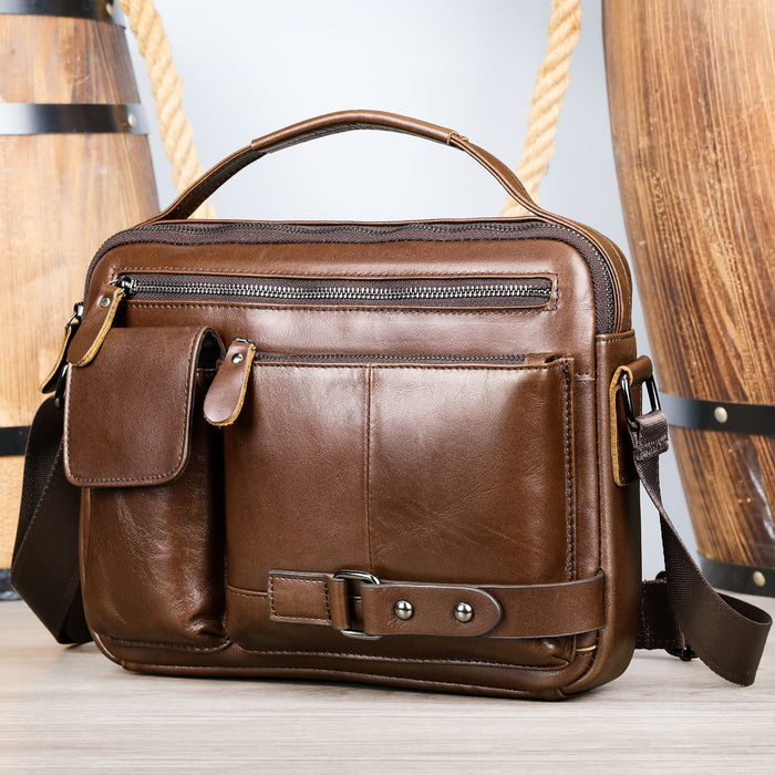 Genuine Leather Business Commuter Travel Bag