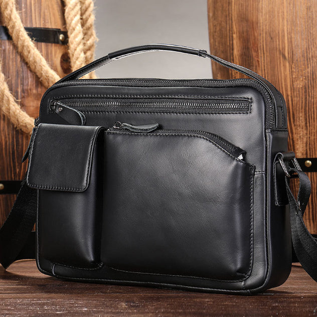 Genuine Leather Business Commuter Travel Bag