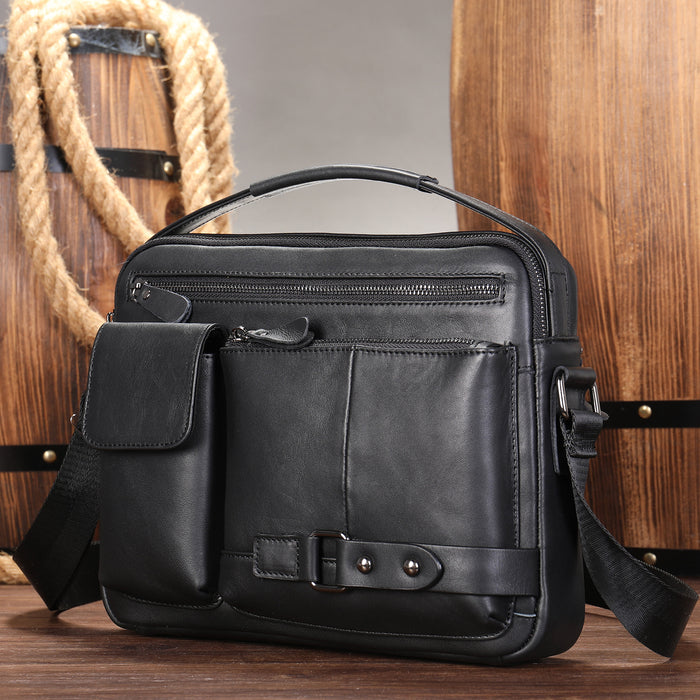 Genuine Leather Business Commuter Travel Bag