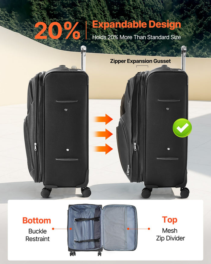 GETAWAY V SERIES Soft Sided 28"-Checked Suitcase