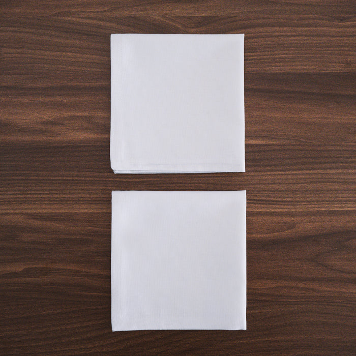 Gioele Cotton napkins 13.77 x 13.77 in, Pack of 2, White
