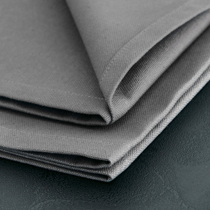 Gioele Cotton table runner 17.71 x 102.36 in, Dark grey