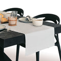 Gioele Cotton table runner 17.71 x 102.36 in, Light Grey