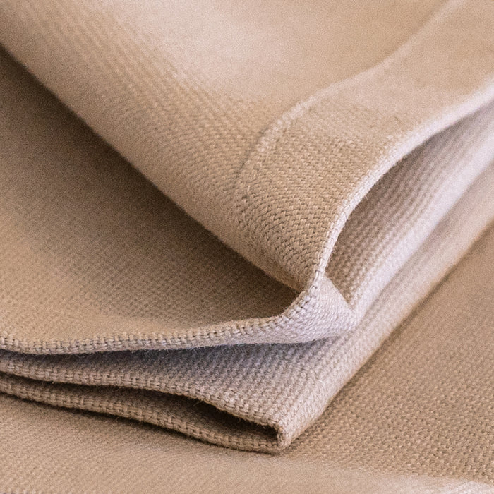 Gioele Cotton table runner 17.71 x 78.74 in, Beige