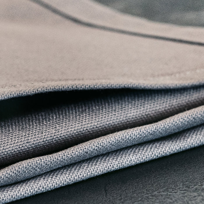 Gioele Cotton table runner 17.71 x 86.61 in, Dark grey