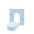 Go Coconut Wall 5" & Door Set in Polar Plush showing the 5-inch lightweight foam wall and matching door with handle, designed for little hands, the compact play couch wall add-on made 100% in Canada