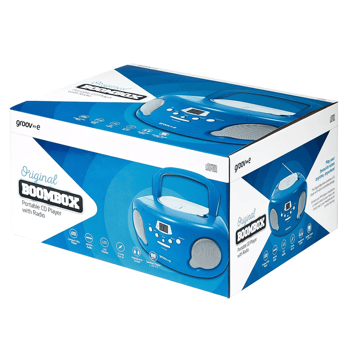 Groov-e Portable CD Player With Radio - Blue | GVPS733BE
