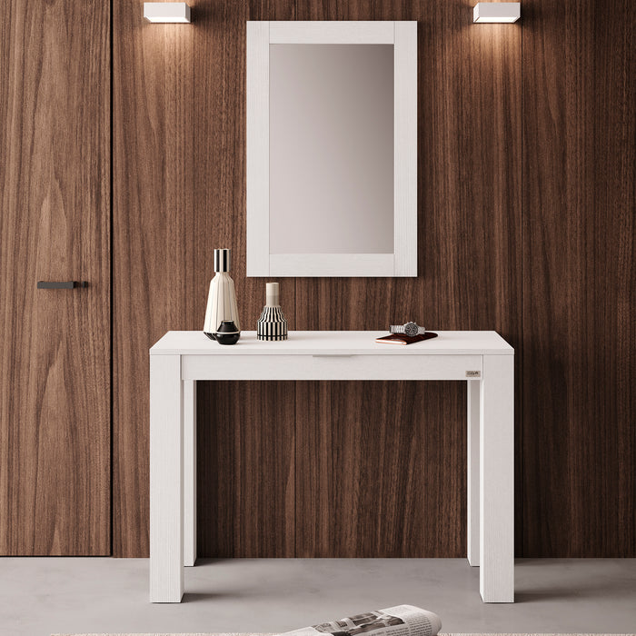 Hallway Console Table Rachele 45x18 in, Ashwood White