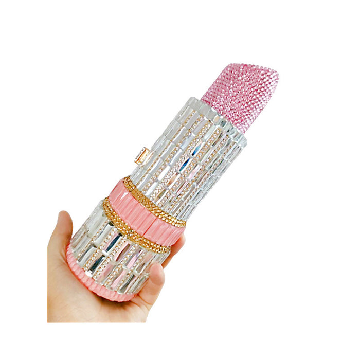 Handmade Rhinestone Lipstick Bag